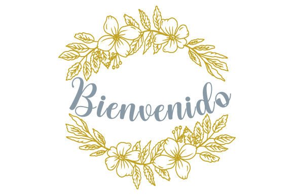 Bienvenido - Spanish Quote: A Warm Welcome in Embroidery