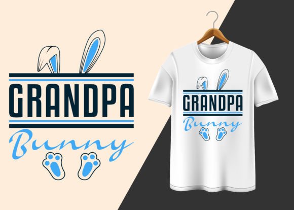 Grandpa Bunny: A Heartfelt Typography Design for Embroidery Projects