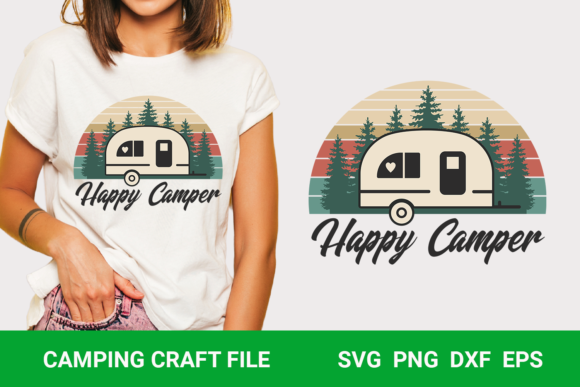 Happy Camper Svg, Camping